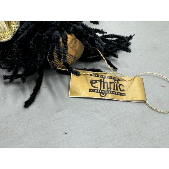 Handcrafted Ethnic Collection Doll With Gold & Brown Outfit Christmas ornament - Picture 8 of 8